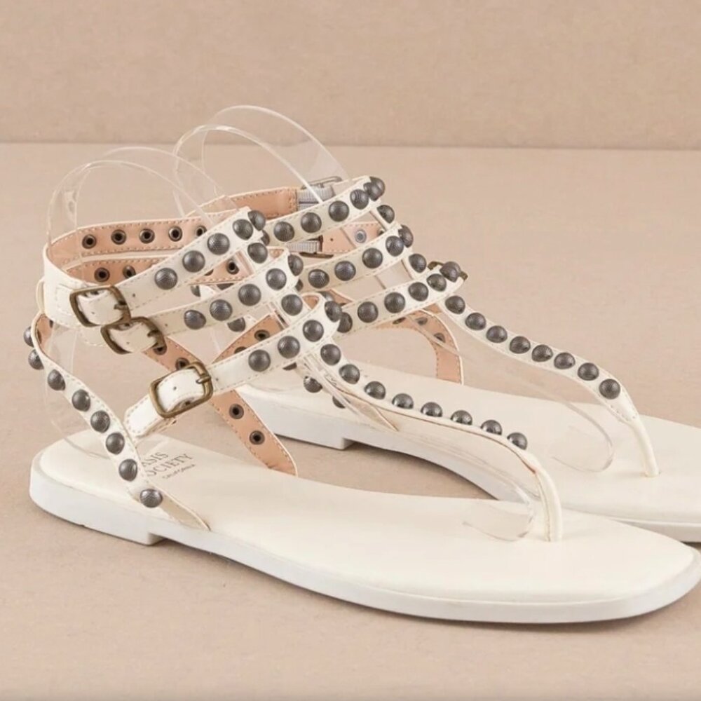 Oasis Society Oaklyn White Sandal - Size 10 - [NIB)